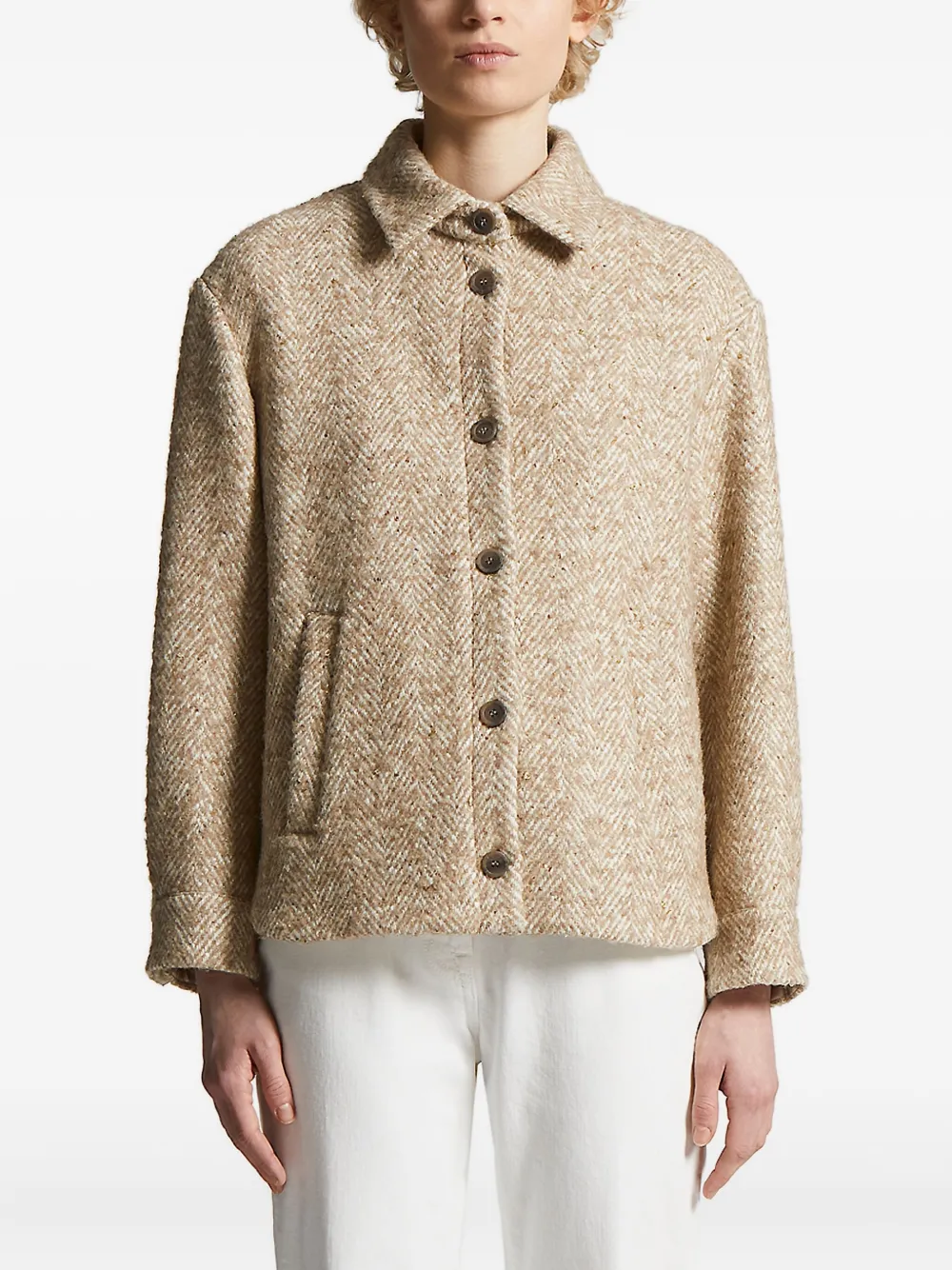 Пиджак с пуговицами в елочку Peserico, нейтральный
Пиджак с пуговицами в елочку Peserico, нейтральный