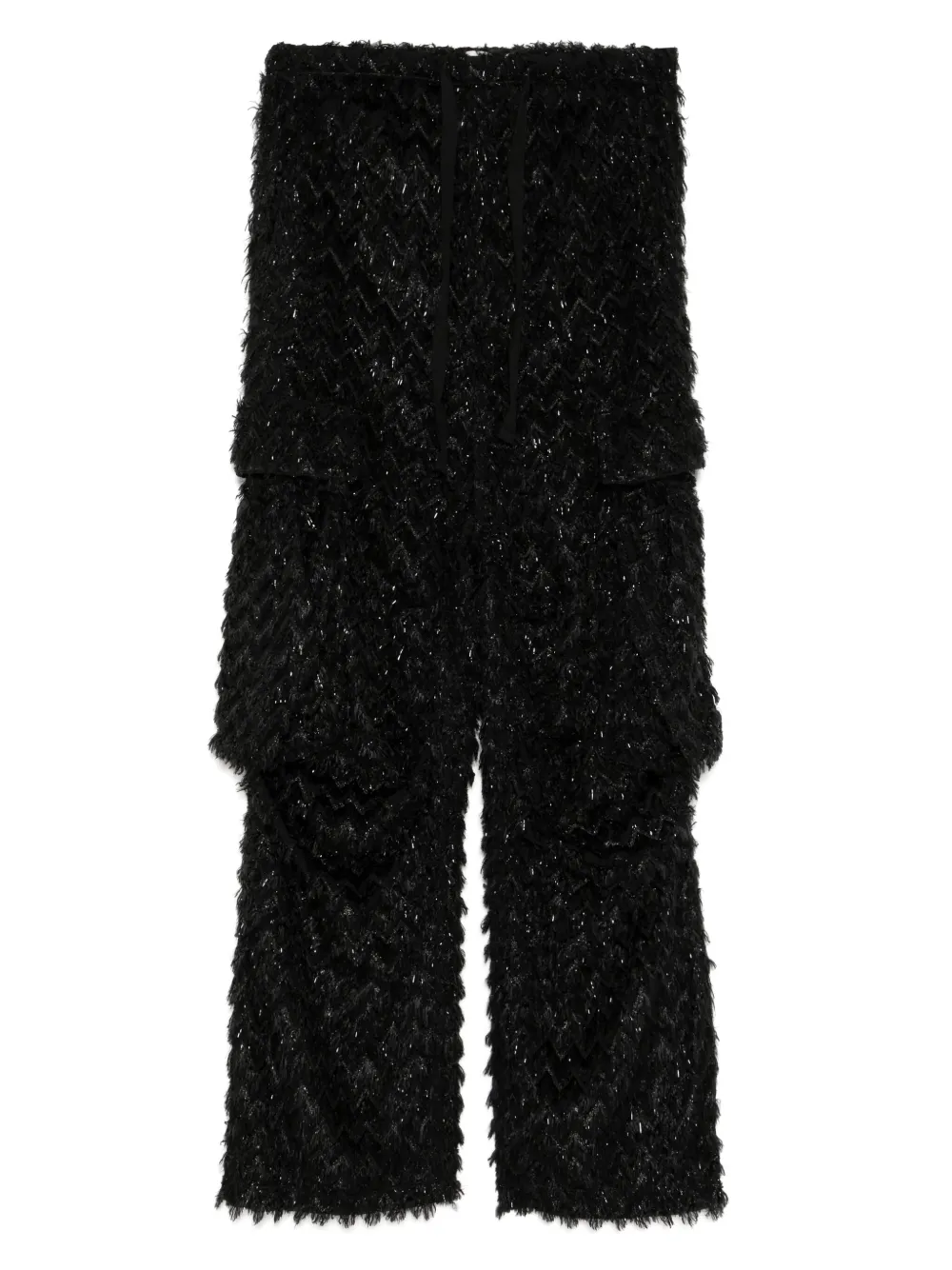 Пушистые брюки-карго MASU, черный 
Пушистые брюки-карго MASU, черный