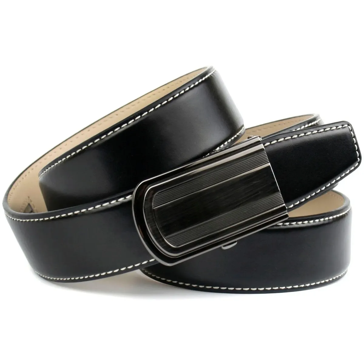 Кожаный ремень Anthoni Crown черного цвета с белой контрастной строчкой, черный
Кожаный ремень Anthoni Crown черного цвета с белой контрастной строчкой, черный