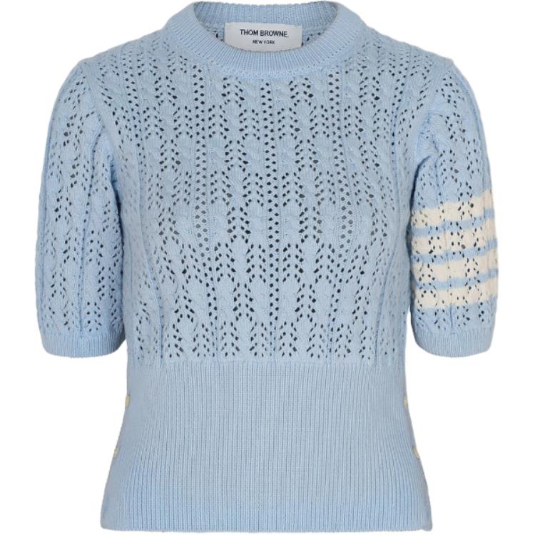 Топ 4 Bar Pointelle T shirt THOM BROWNE, светло-голубой
Топ 4 Bar Pointelle T shirt THOM BROWNE, светло-голубой