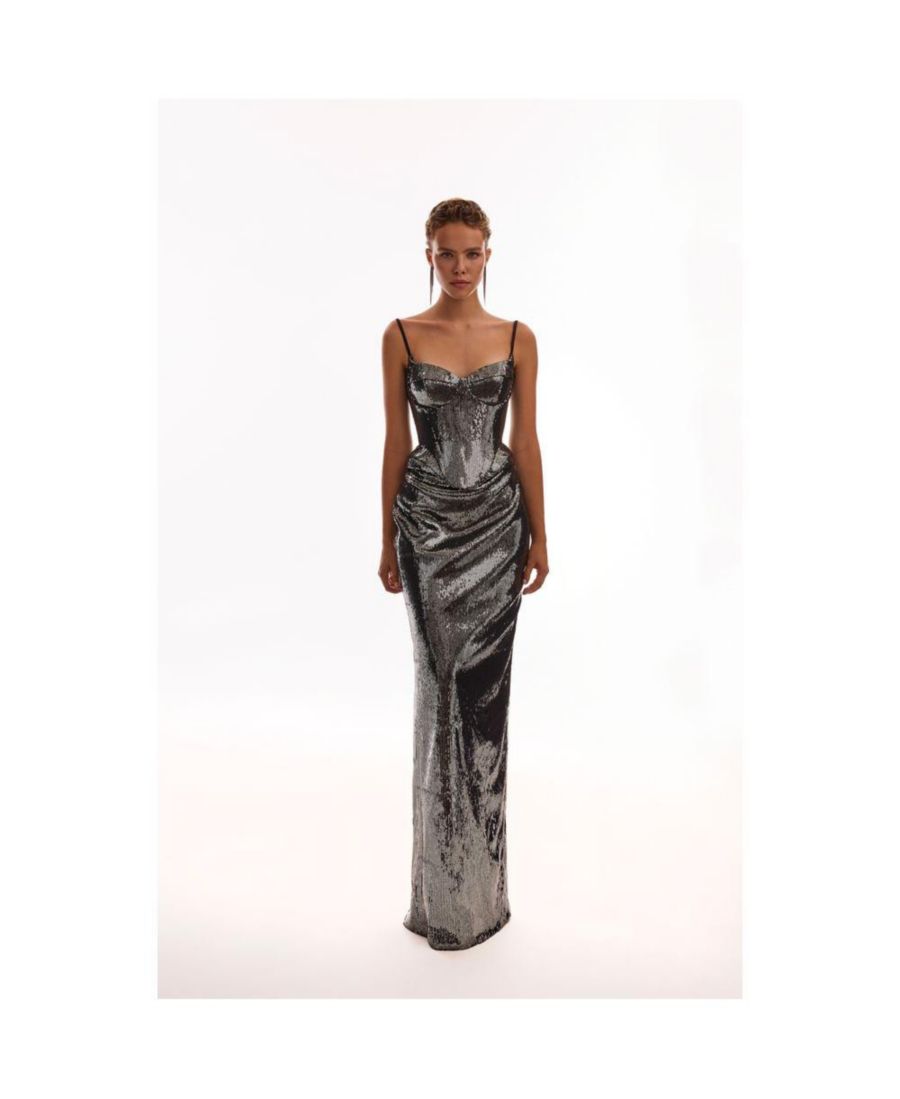 Женская эффектная облегающая макси-юбка, украшенная пайетками Milla, Grey
Женская эффектная облегающая макси-юбка, украшенная пайетками Milla, Grey