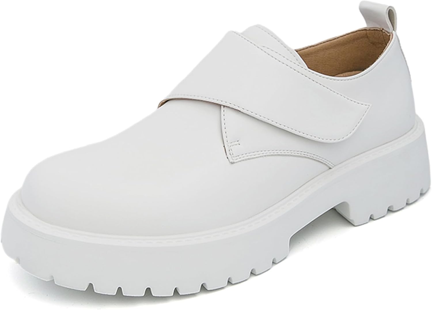 Мужские кожаные массивные лоферы на платформе с застежкой-липучкой, классический круглый носок, противоскользящая подошва, слипоны для повседневной, деловой и официальной носки Qijozxn, белый
Мужские кожаные массивные лоферы на платформе с застежкой-липучкой, классический круглый носок, противоскользящая подошва, слипоны для повседневной, деловой и официальной носки Qijozxn, белый