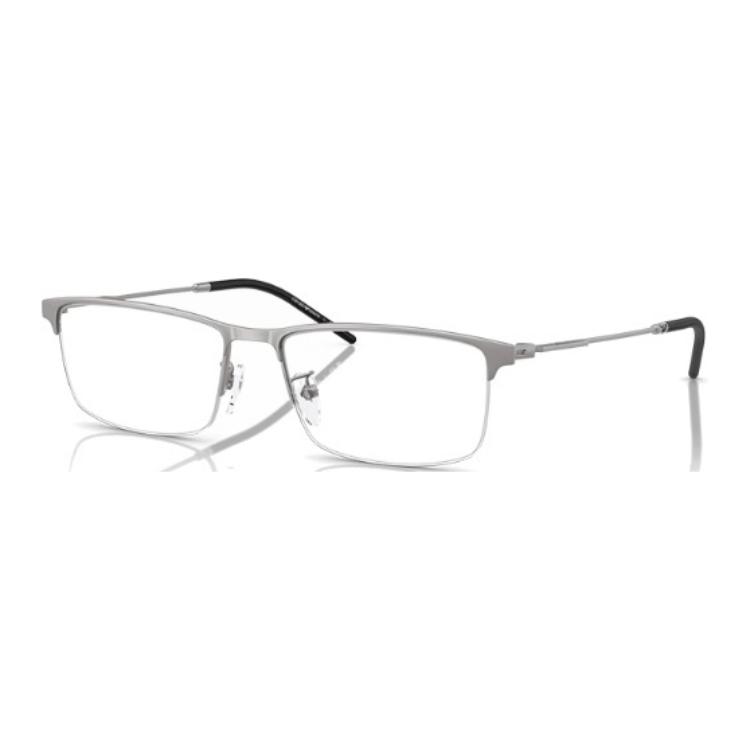 EMPORIO ARMANI Прямоугольная оправа для очков, Silver 
EMPORIO ARMANI Прямоугольная оправа для очков, Silver