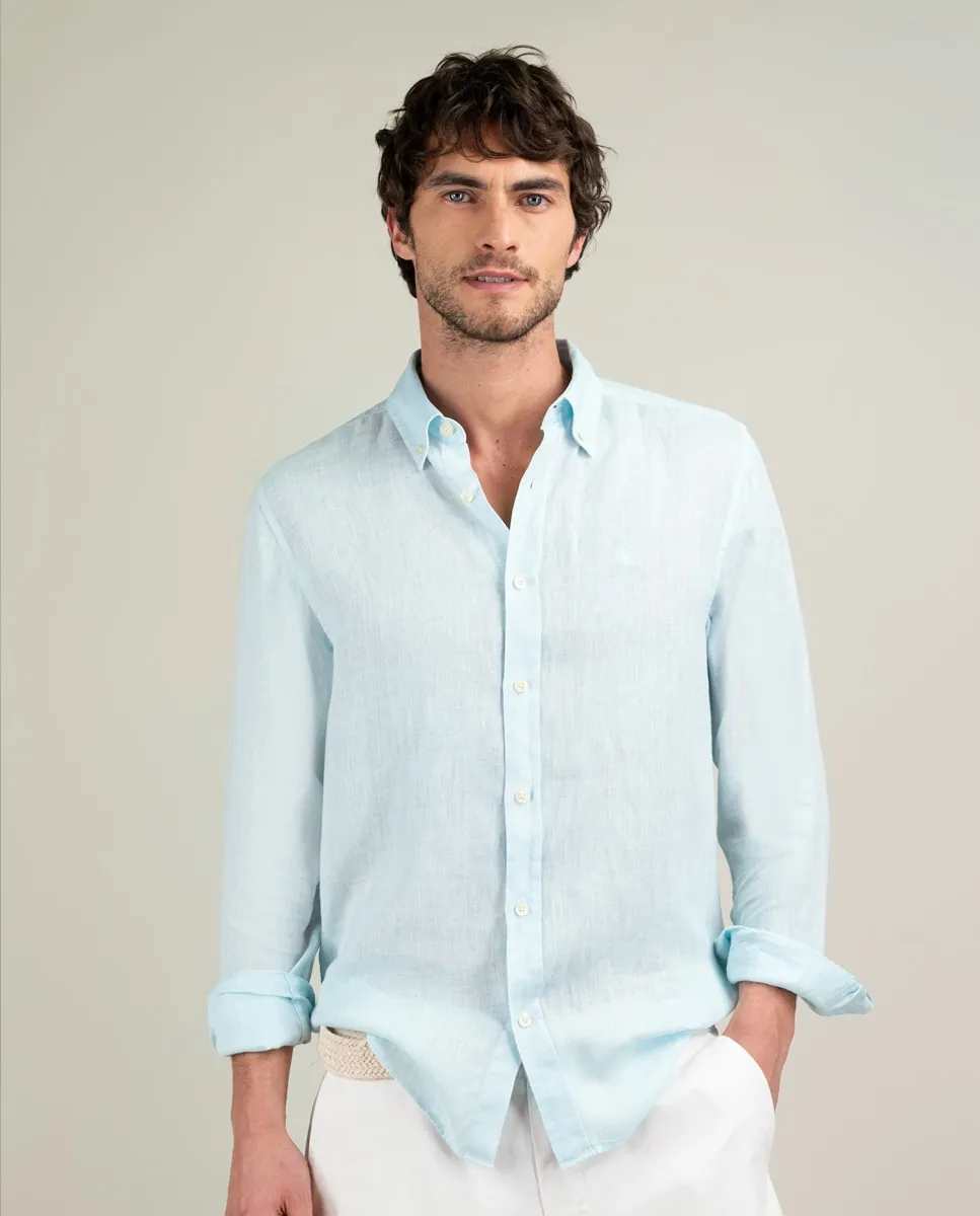 Рубашка из крашеного в готовом виде льна El Ganso, цвет Verde Agua
Рубашка из крашеного в готовом виде льна El Ganso, цвет Verde Agua