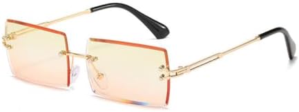 Модные прямоугольные солнцезащитные очки без оправы для женщин, солнцезащитные очки с градиентным переходом для мужчин, защита от УФ-излучения UV400 MTZJH, Yellow Pink
Модные прямоугольные солнцезащитные очки без оправы для женщин, солнцезащитные очки с градиентным переходом для мужчин, защита от УФ-излучения UV400 MTZJH, Yellow Pink