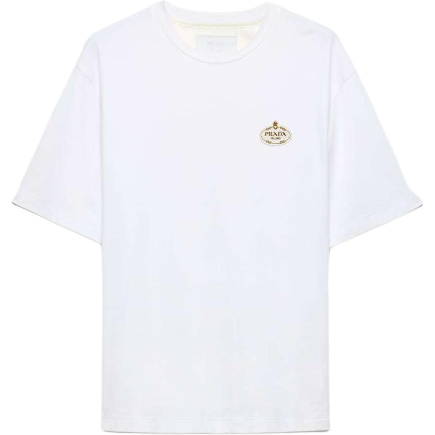 Футболка с коротким рукавом и вышитым логотипом PRADA, белый
Футболка с коротким рукавом и вышитым логотипом PRADA, белый