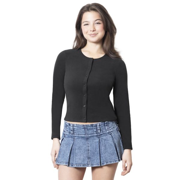 Детская рубашка с пуговицами и круглым вырезом Madden Girl, черный
Детская рубашка с пуговицами и круглым вырезом Madden Girl, черный