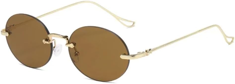 Овальные солнцезащитные очки без оправы для женщин и мужчин, защита от УФ-излучения UV400, маленькие линзы с градиентным переходом цвета, металлическая оправа, декоративный стиль панк TVTBBVV, C2
Овальные солнцезащитные очки без оправы для женщин и мужчин, защита от УФ-излучения UV400, маленькие линзы с градиентным переходом цвета, металлическая оправа, декоративный стиль панк TVTBBVV, C2