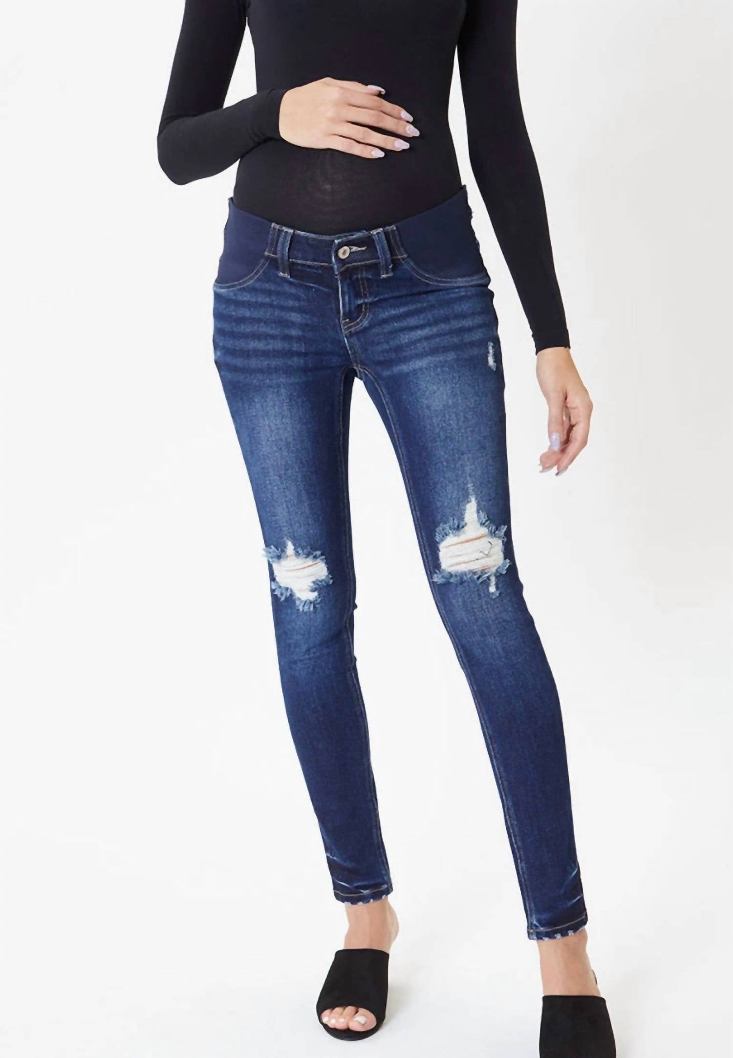 KanCan Джинсы для беременных Clarice Super Skinny Jeans темно-синего цвета
KanCan Джинсы для беременных Clarice Super Skinny Jeans темно-синего цвета