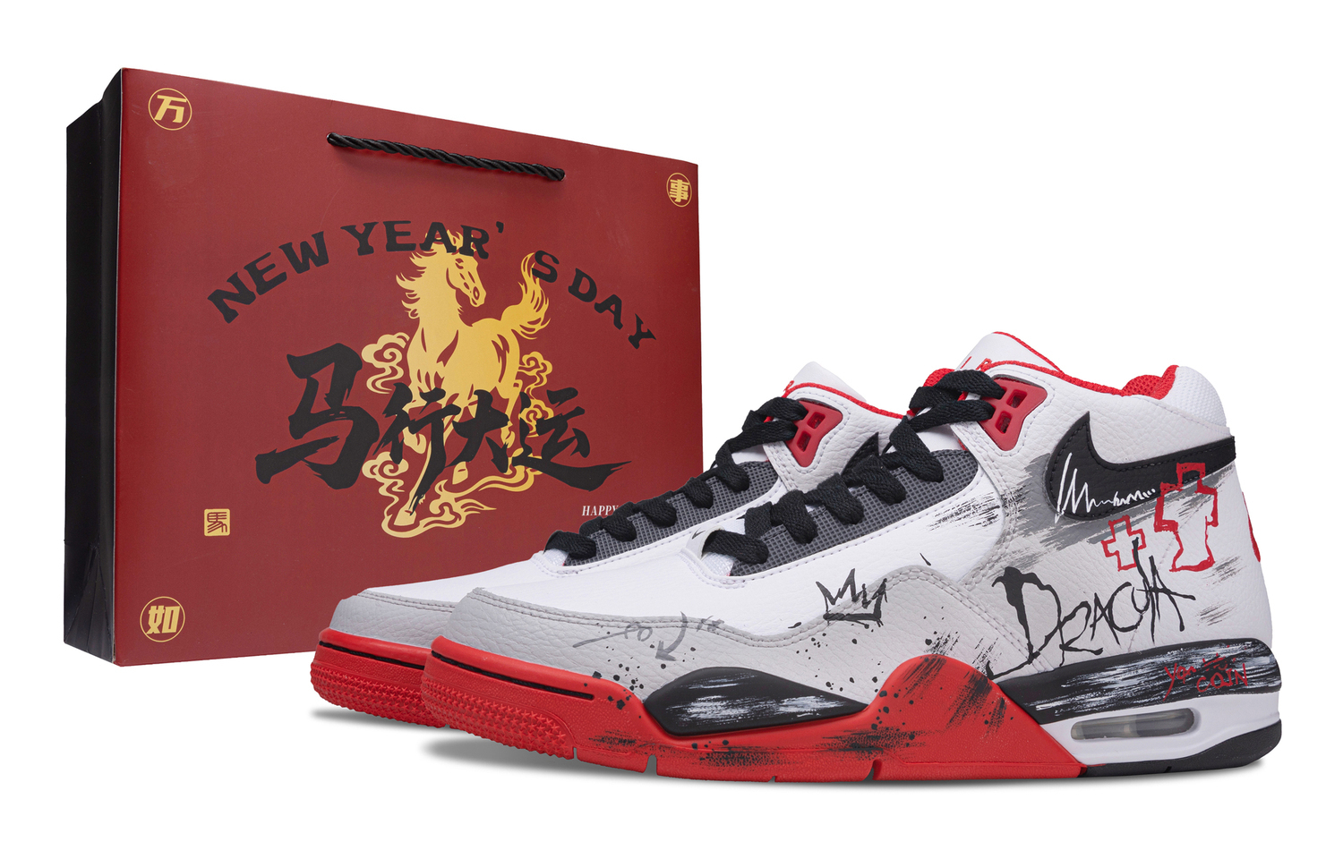 Nike Flight Legacy Gotham Storm Abrasion Resistant Mid top Vintage Basketball Shoes мужские черно-бело-красные
Nike Flight Legacy Gotham Storm Abrasion Resistant Mid top Vintage Basketball Shoes мужские черно-бело-красные