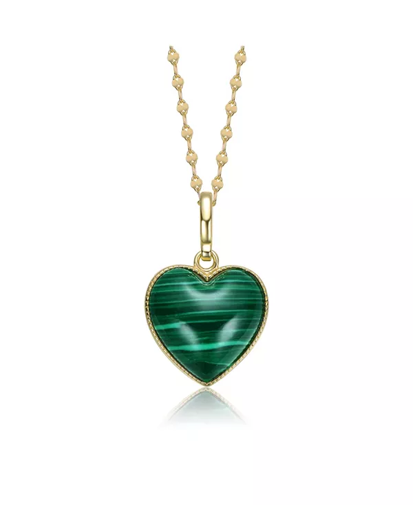Великолепный кулон из стерлингового серебра 14 карат с зеленым камнем в форме сердца Genevive, green
Великолепный кулон из стерлингового серебра 14 карат с зеленым камнем в форме сердца Genevive, green