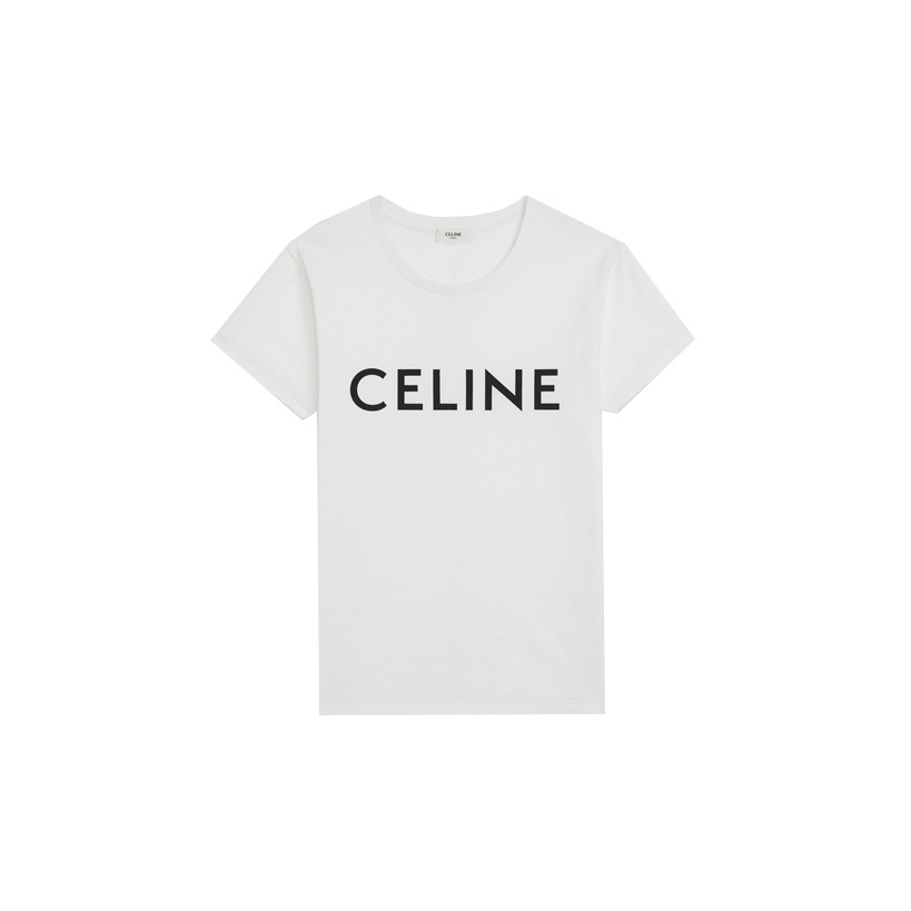 CELINE Хлопковая футболка White/Black, Белый, CELINE Хлопковая футболка White/Black
CELINE Хлопковая футболка White/Black, Белый, CELINE Хлопковая футболка White/Black