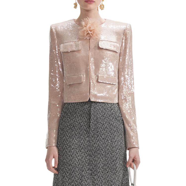 Self-portrait Женская куртка для автопортрета светло-золотистого цвета, Light Gold
Self-portrait Женская куртка для автопортрета светло-золотистого цвета, Light Gold