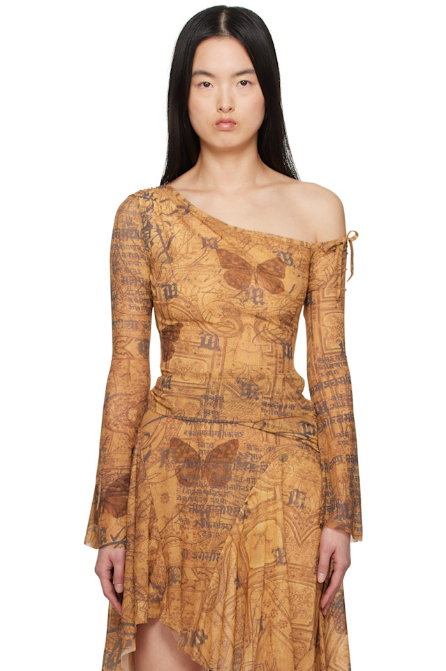 Гоа меш футболка с длинным рукавом и открытыми плечами Misbhv, коричневый
Гоа меш футболка с длинным рукавом и открытыми плечами Misbhv, коричневый