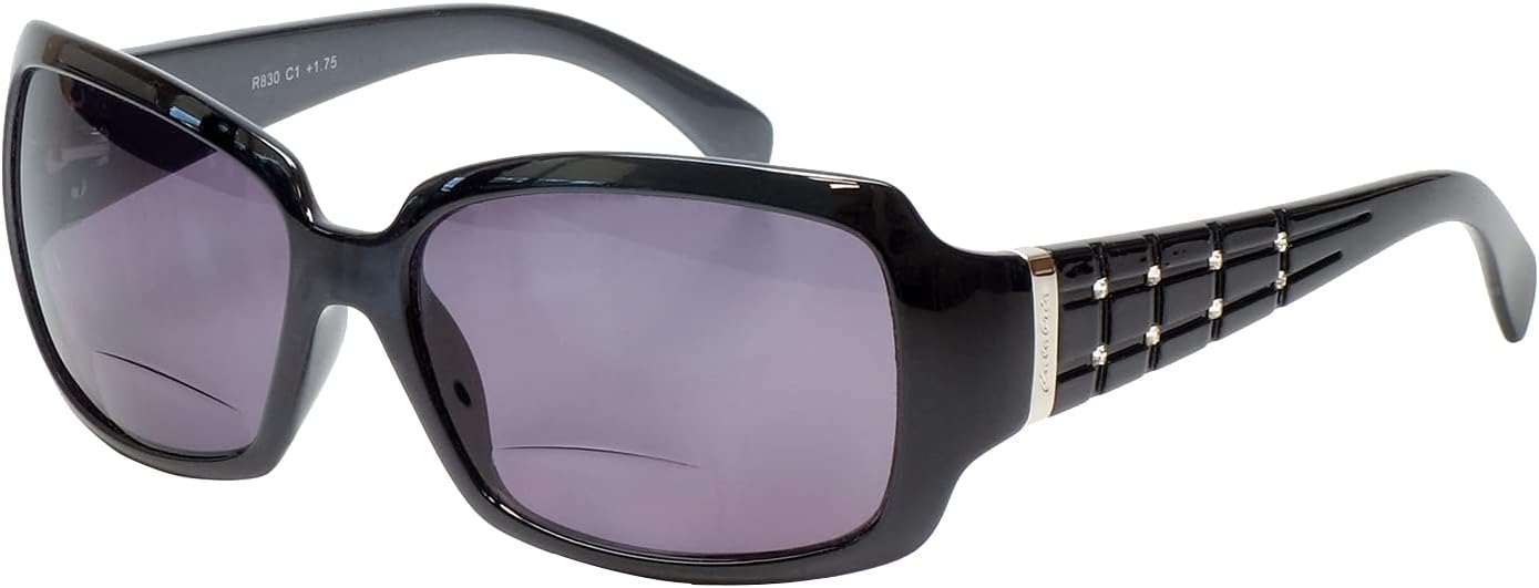 Женские поляризованные бифокальные солнцезащитные очки Calabria 830, увеличенного размера, для чтения, с бифокальными линзами и кристаллами, защита от УФ-излучения, Black
Женские поляризованные бифокальные солнцезащитные очки Calabria 830, увеличенного размера, для чтения, с бифокальными линзами и кристаллами, защита от УФ-излучения, Black