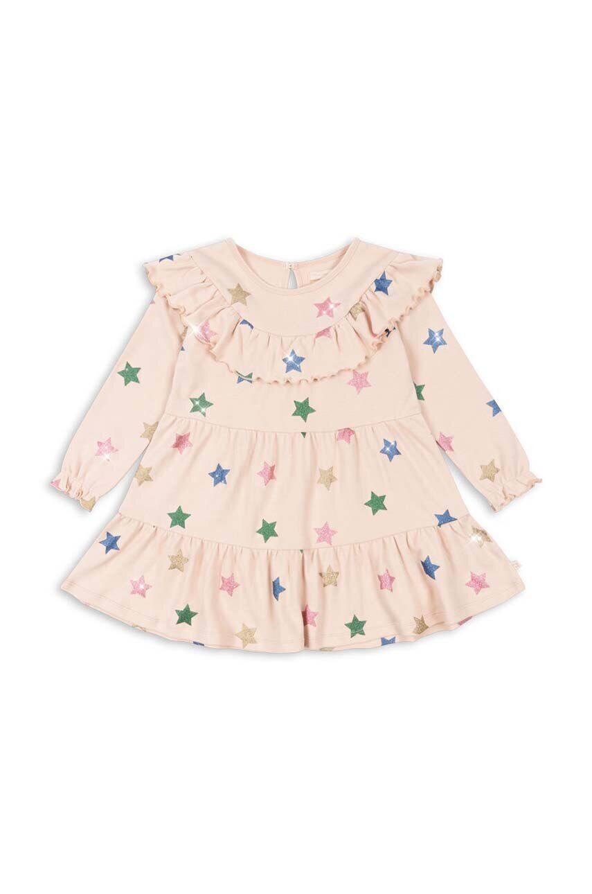 Хлопковое платье Konges Sløjd для девочки MALLI GLITTER DRESS GOTS, бежевый 
Хлопковое платье Konges Sløjd для девочки MALLI GLITTER DRESS GOTS, бежевый