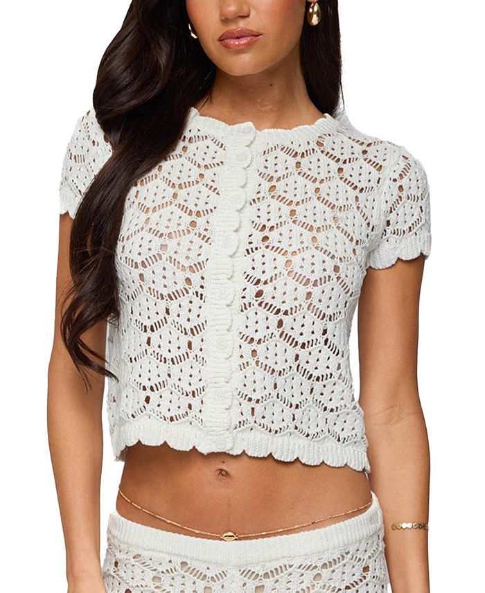 Элиза Открытый Вязаный Топ на Пуговицах Edikted, слоновая кость/кремовый
Элиза Открытый Вязаный Топ на Пуговицах Edikted, слоновая кость/кремовый