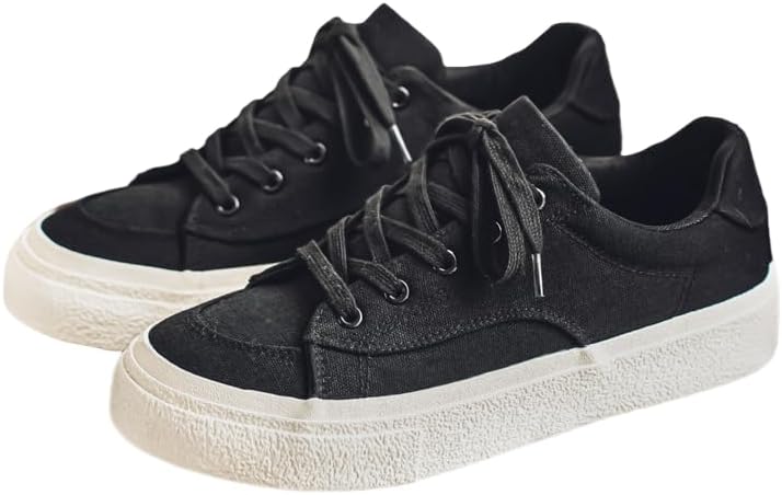 Мужские ретро-кроссовки на платформе - толстая амортизирующая подошва, низкие с шнуровкой, прочный холст и резина, комфорт круглый год с подошвой из ЭВА Clolinde, черный
Мужские ретро-кроссовки на платформе - толстая амортизирующая подошва, низкие с шнуровкой, прочный холст и резина, комфорт круглый год с подошвой из ЭВА Clolinde, черный