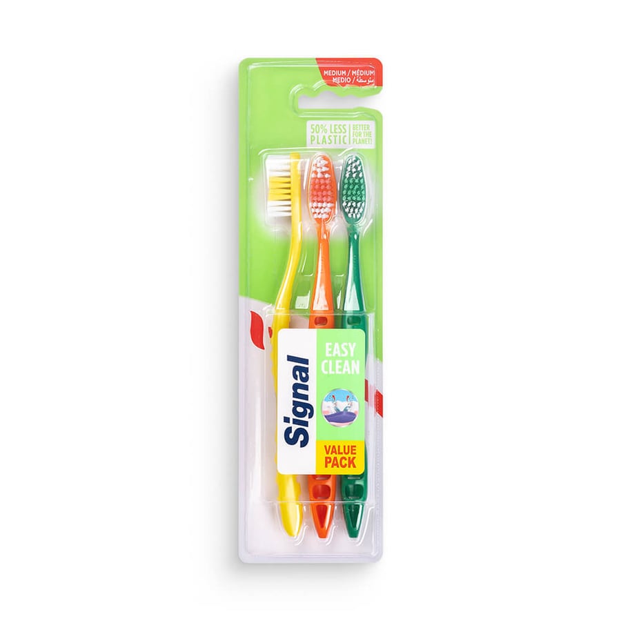 Зубная щетка Signal Easy Clean Medium, 3 шт.
Зубная щетка Signal Easy Clean Medium, 3 шт.