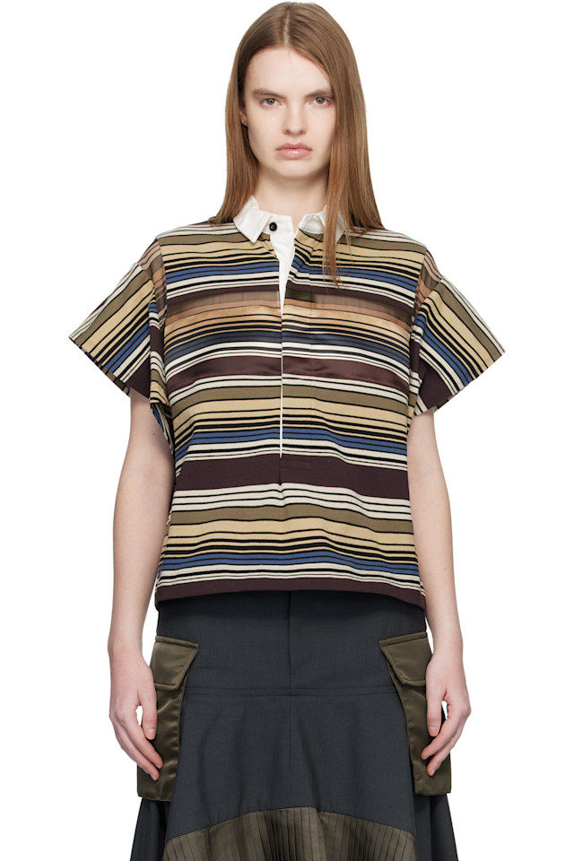 Sacai Поло с многоцветными горизонтальными полосами
Sacai Поло с многоцветными горизонтальными полосами