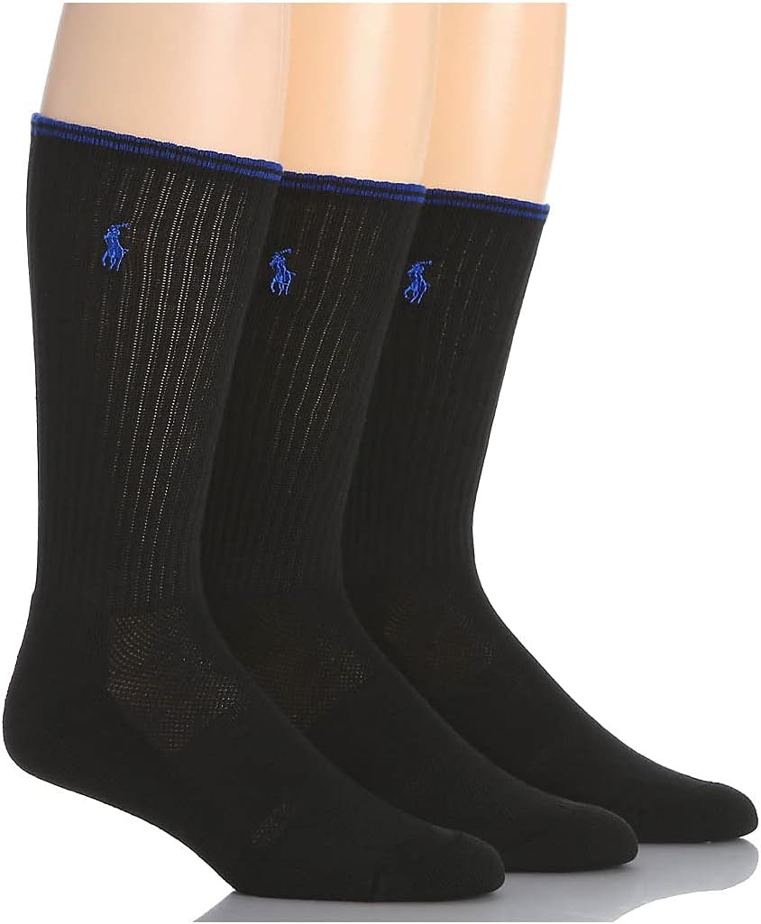 Носки Polo Ralph Lauren Mens 3 Pack Ribbed Crew Socks, Black
Носки Polo Ralph Lauren Mens 3 Pack Ribbed Crew Socks, Black