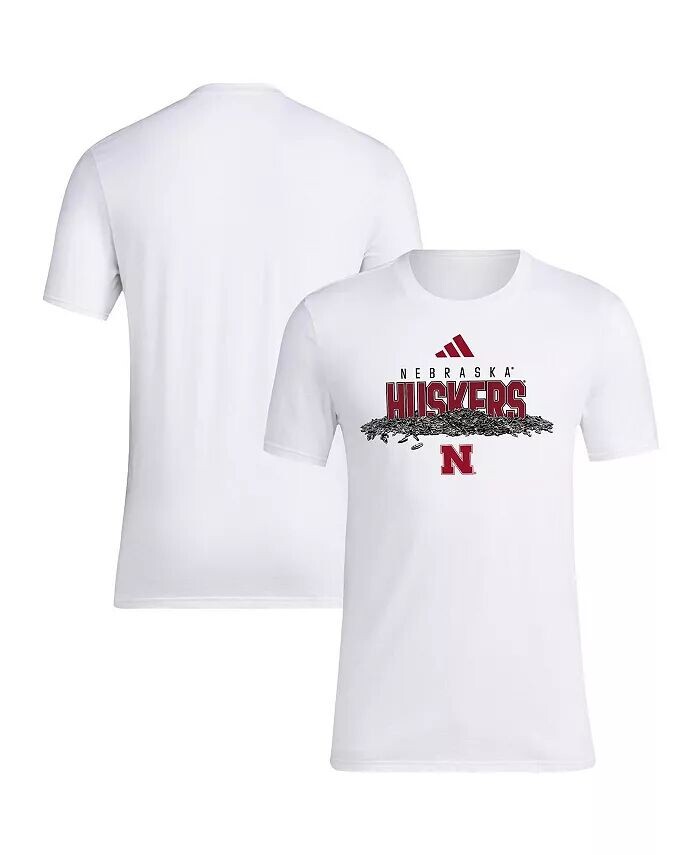 Мужская белая бейсбольная футболка Nebraska Huskers с изображением семян подсолнечника adidas
Мужская белая бейсбольная футболка Nebraska Huskers с изображением семян подсолнечника adidas
