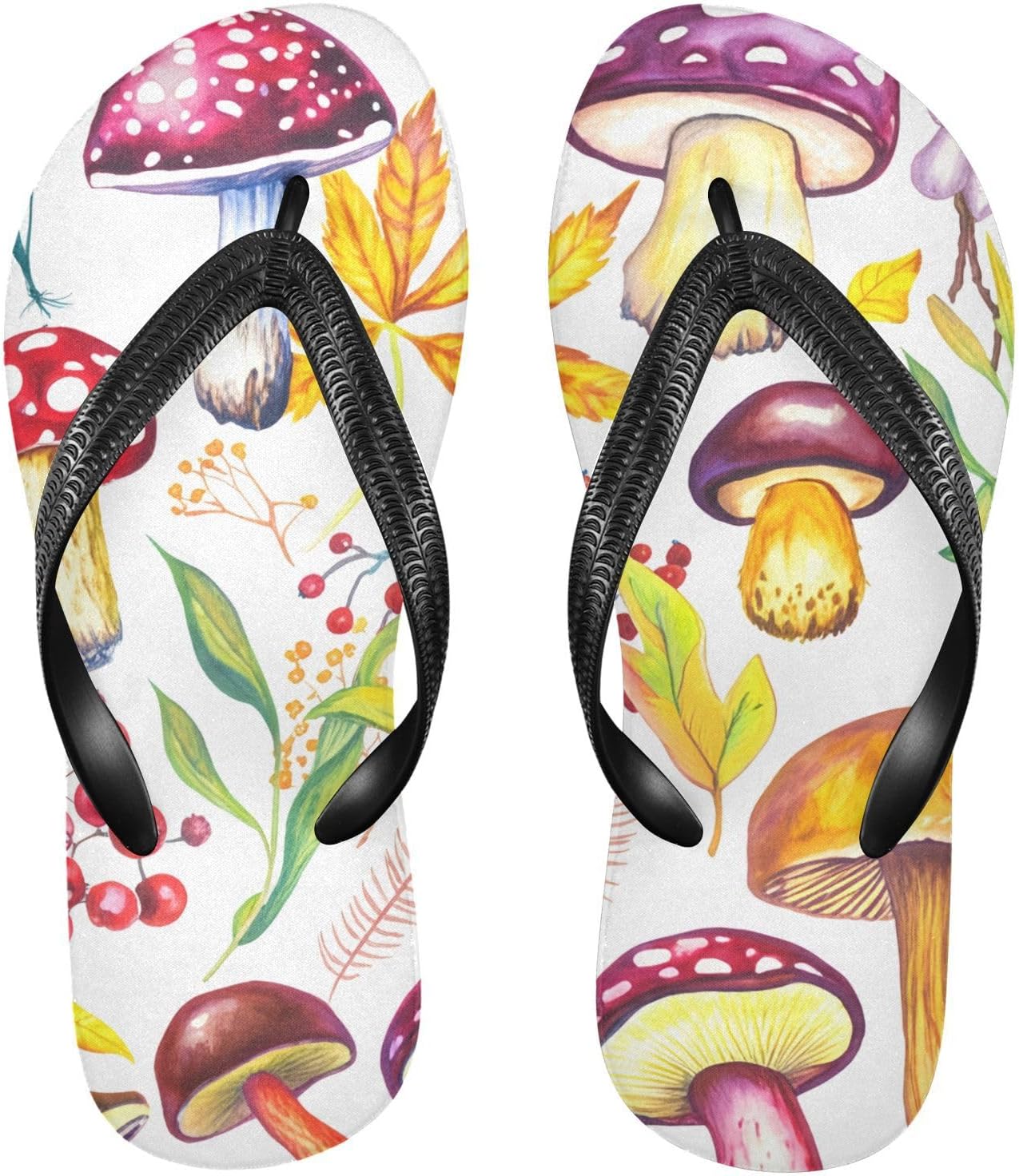 Шлепанцы с рисунком грибов, ягод и листьев, белые, для пляжа, душа, резинескользящие летние тапочки для женщин и мужчин Sinestour
Шлепанцы с рисунком грибов, ягод и листьев, белые, для пляжа, душа, резинескользящие летние тапочки для женщин и мужчин Sinestour