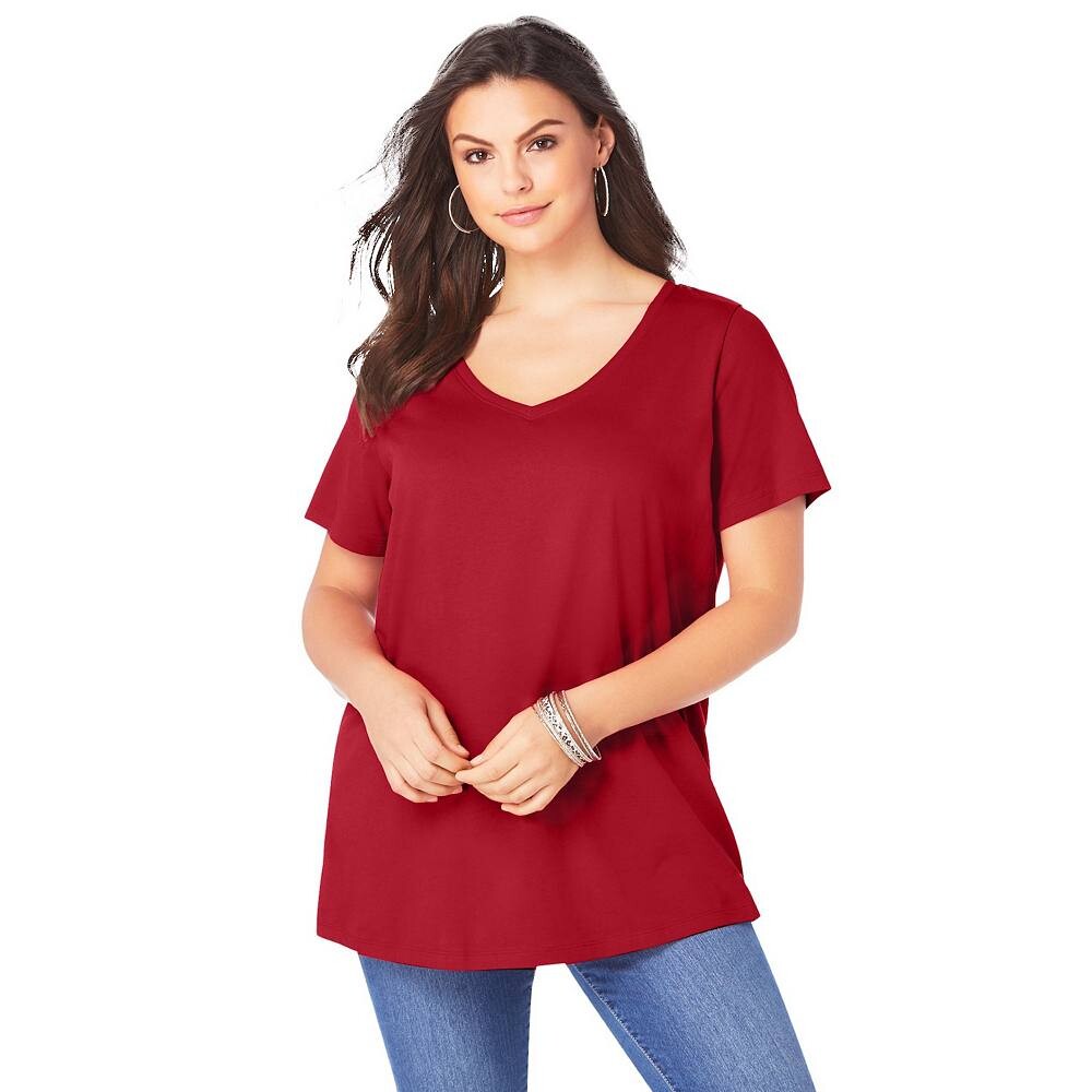 Женская футболка Ultimate с v-образным вырезом больших размеров Roaman Roaman's, цвет Classic Red
Женская футболка Ultimate с v-образным вырезом больших размеров Roaman Roaman's, цвет Classic Red