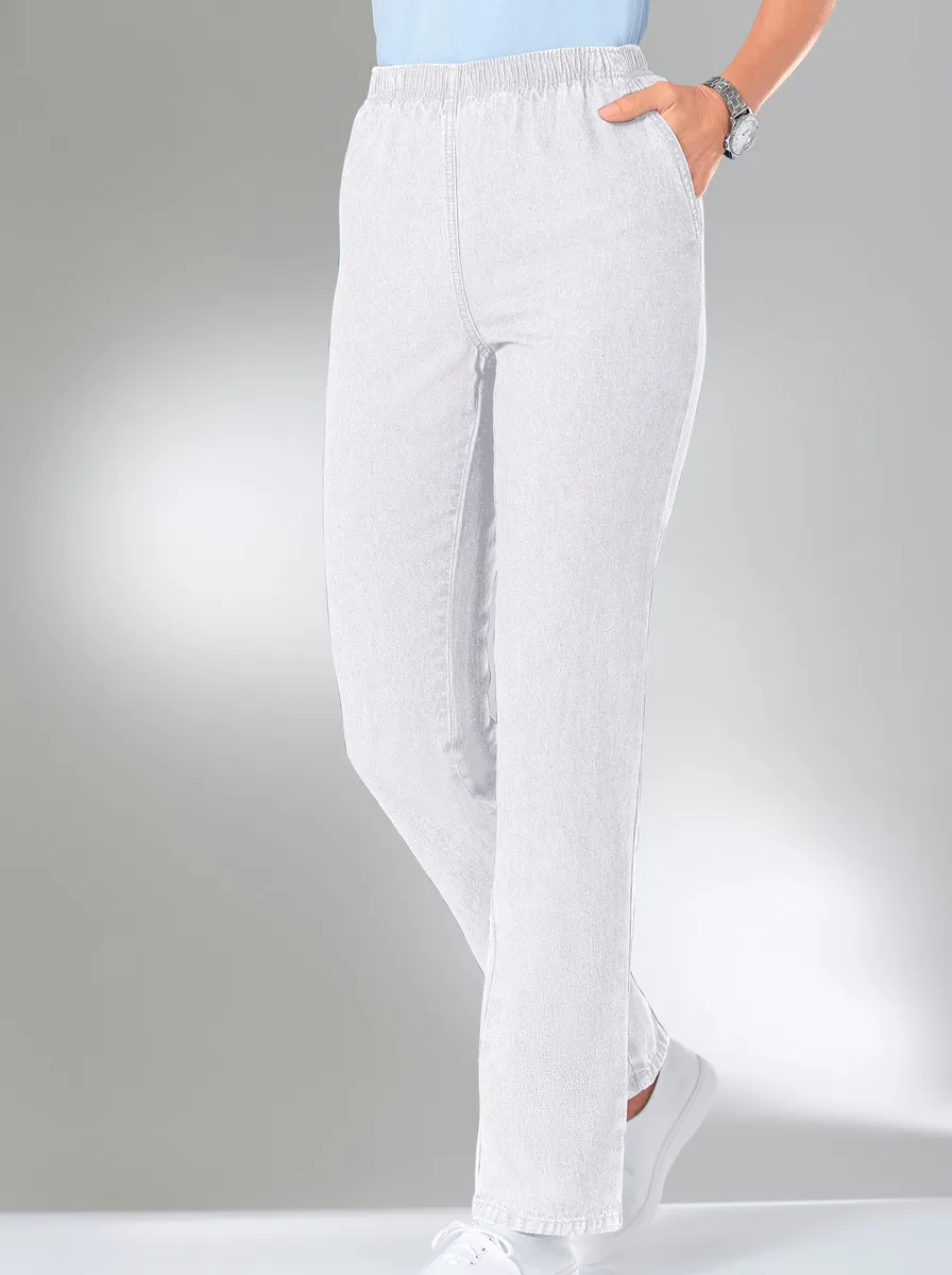 Джинсы без застежки Classic Basics (1 шт.), белый 
Джинсы без застежки Classic Basics (1 шт.), белый