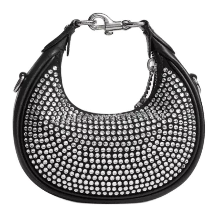 Кожаная сумка через плечо, миниатюрная дамская сумочка, черный и серебристый COACH
Кожаная сумка через плечо, миниатюрная дамская сумочка, черный и серебристый COACH