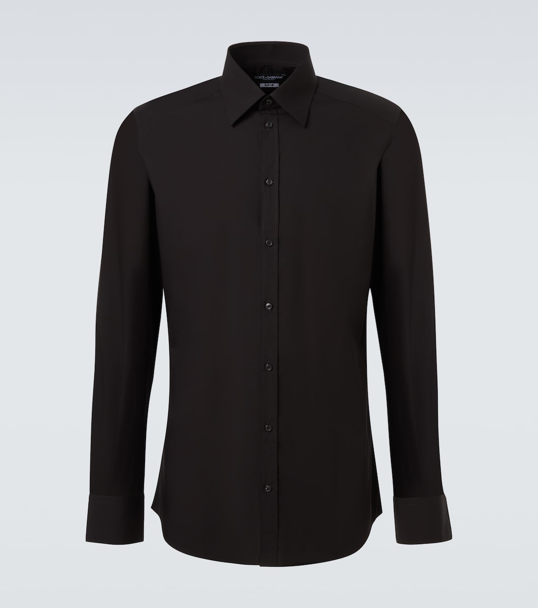 Хлопковая поплиновая рубашка Dolce&Gabbana, черный 
Хлопковая поплиновая рубашка Dolce&Gabbana, черный