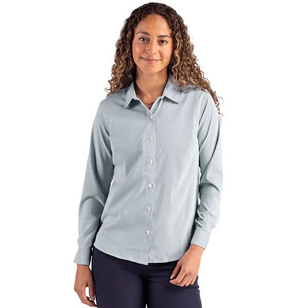 Женская рубашка с длинным рукавом Skyline Epic Confidence Recycled Pinstripe Cutter & Buck, Hunter And White
Женская рубашка с длинным рукавом Skyline Epic Confidence Recycled Pinstripe Cutter & Buck, Hunter And White