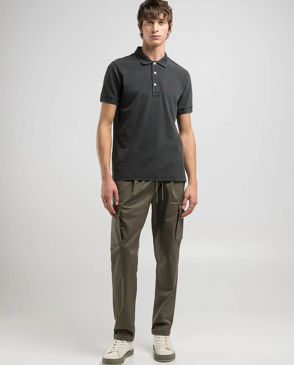 Мужская хлопковая рубашка-поло с короткими рукавами Replay, черный
Мужская хлопковая рубашка-поло с короткими рукавами Replay, черный