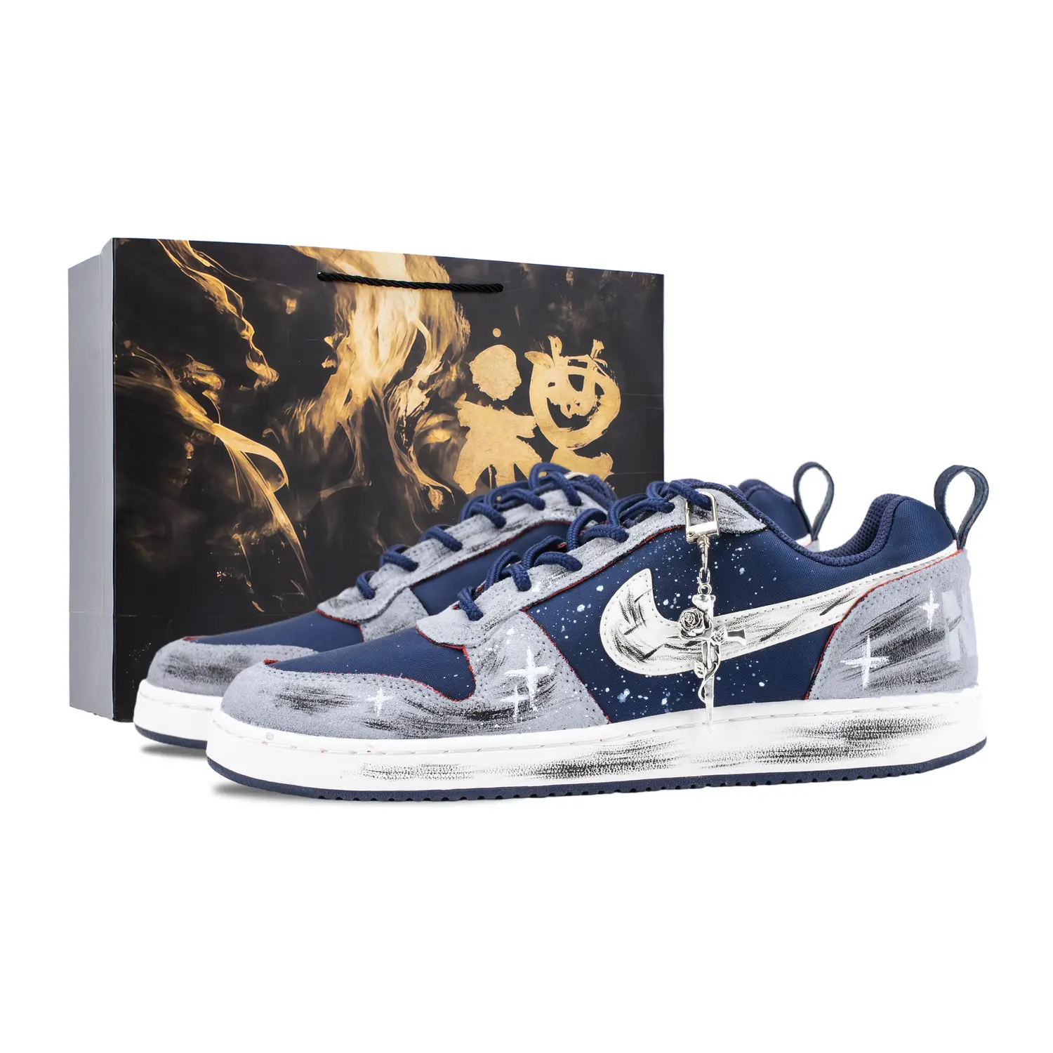 Nike Мужские низкие скейтбордные кроссовки Court Borough Star Meteor с износостойким и противоскользящим покрытием, серо-синий
Nike Мужские низкие скейтбордные кроссовки Court Borough Star Meteor с износостойким и противоскользящим покрытием, серо-синий