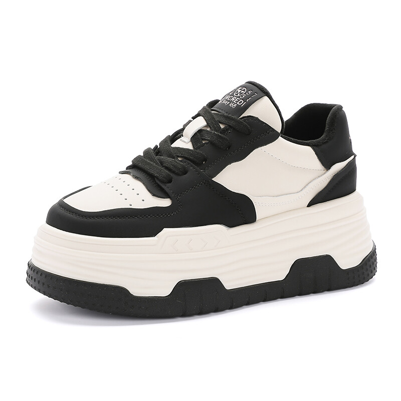 Кеды, скейтборд обувь женская низкая Xi Nuo Wang, белый/черный 
Кеды, скейтборд обувь женская низкая Xi Nuo Wang, белый/черный