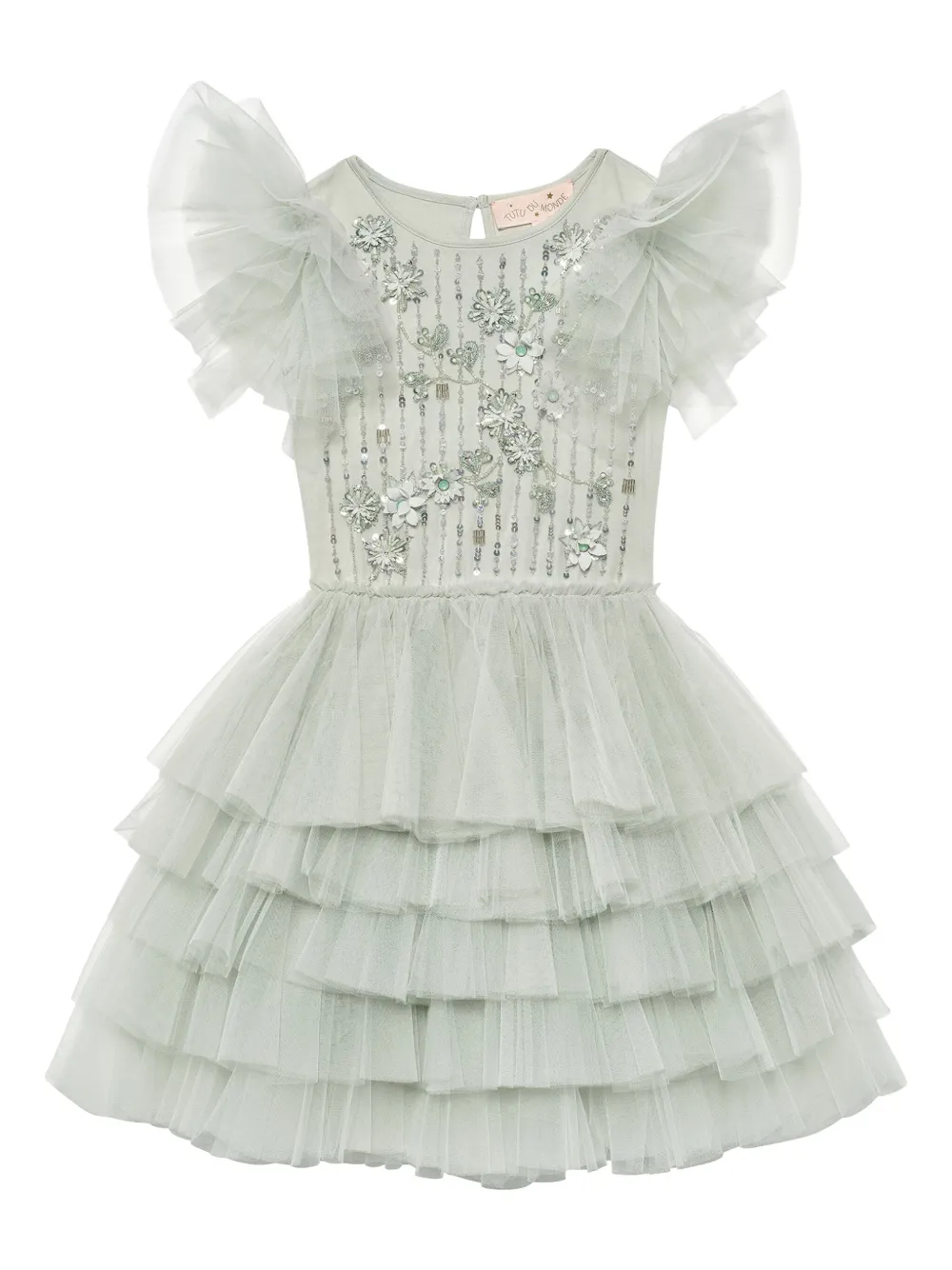 Платье с оборками Tutu Du Monde, серый 
Платье с оборками Tutu Du Monde, серый