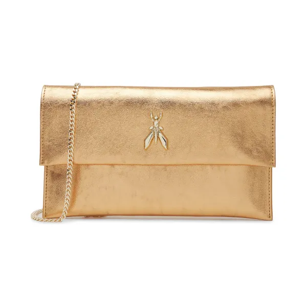 Кожаный клатч Patrizia Pepe, золотой
Кожаный клатч Patrizia Pepe, золотой