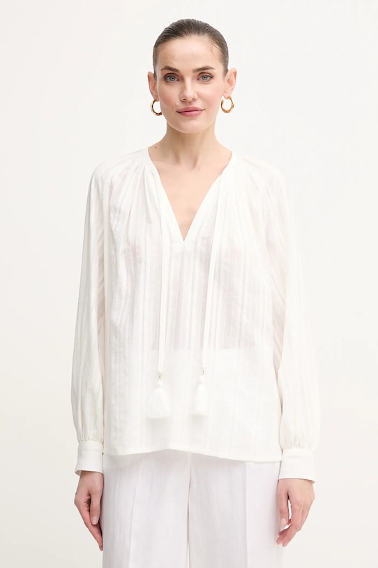 Хлопковая блузка Luisa Spagnoli, белый 
Хлопковая блузка Luisa Spagnoli, белый