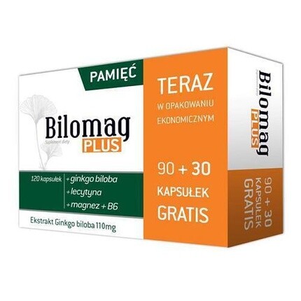 Bilomag Plus Action Pack 90 + 30 капсул, Natur Produkt Pharma
Bilomag Plus Action Pack 90 + 30 капсул, Natur Produkt Pharma