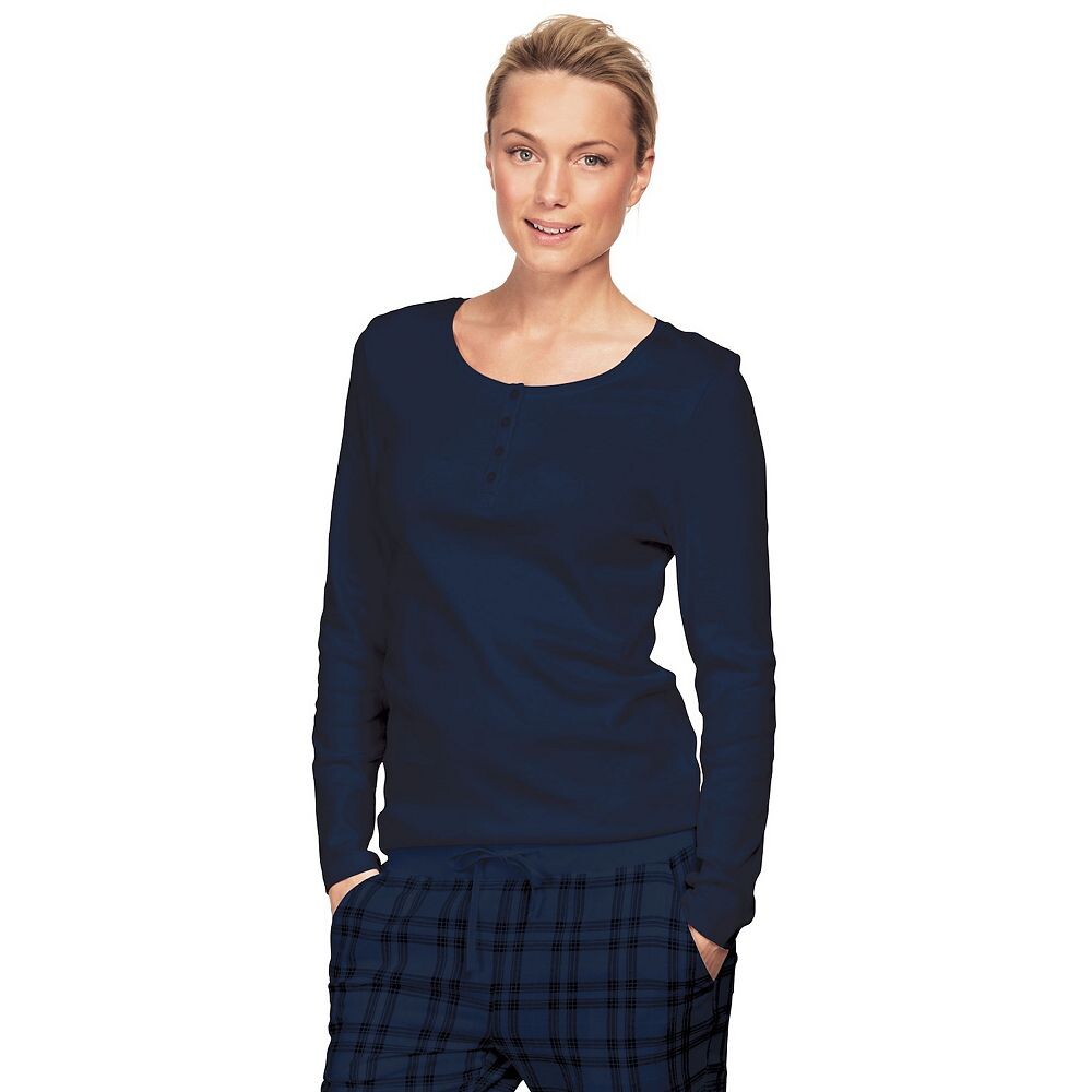 Женская футболка для сна Ellos размера плюс с длинными рукавами, темно-синий 
Женская футболка для сна Ellos размера плюс с длинными рукавами, темно-синий