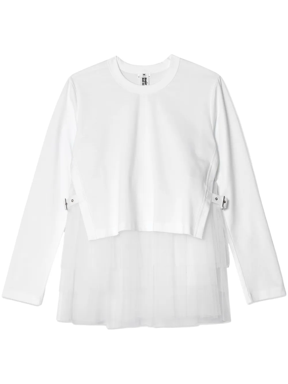 Футболка со вставкой из тюля Noir Kei Ninomiya, белый
Футболка со вставкой из тюля Noir Kei Ninomiya, белый