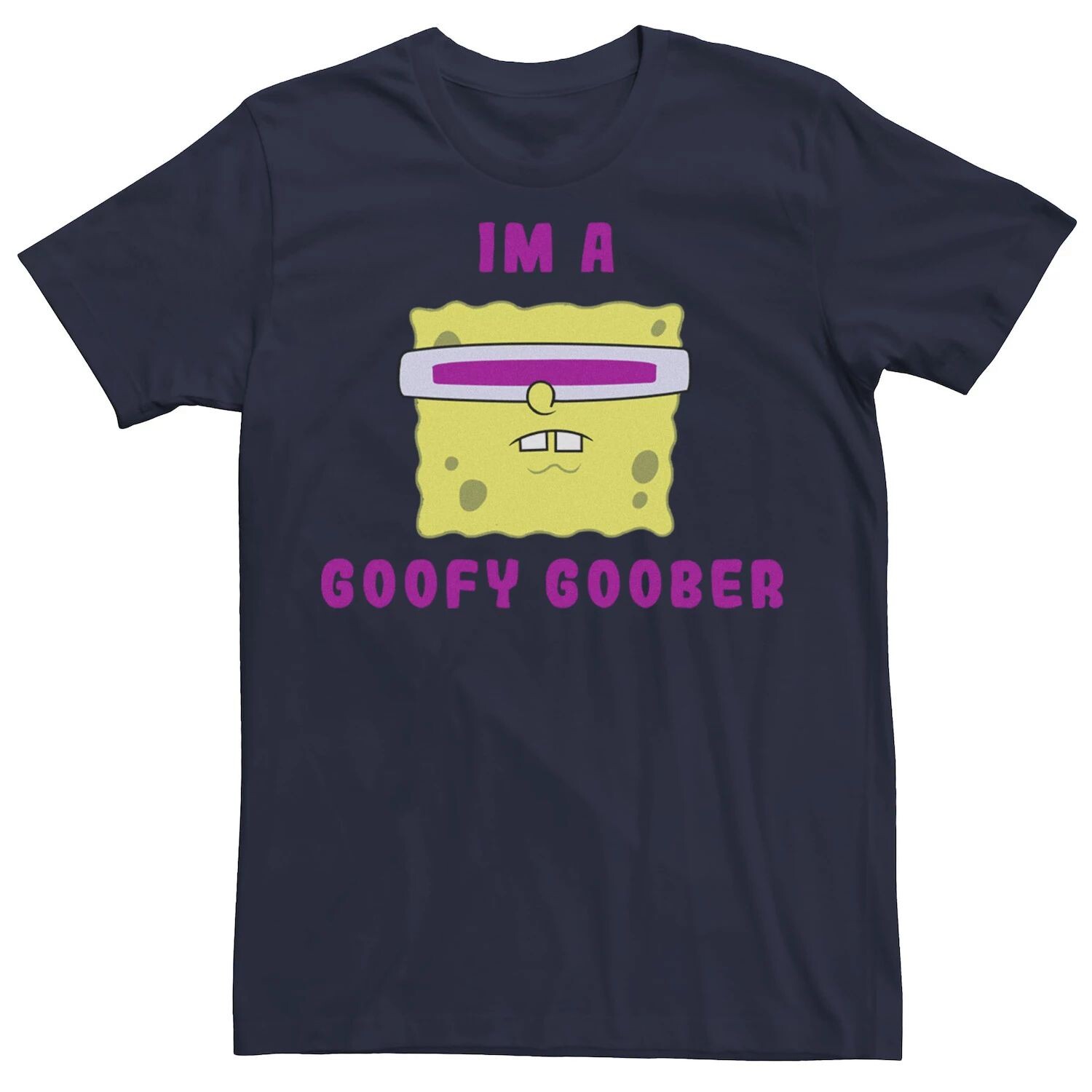 Мужская футболка SpongeBob SquarePants I’m A Goofy Goober с графическим рисунком и портретом Nickelodeon, синий 
Мужская футболка SpongeBob SquarePants I’m A Goofy Goober с графическим рисунком и портретом Nickelodeon, синий