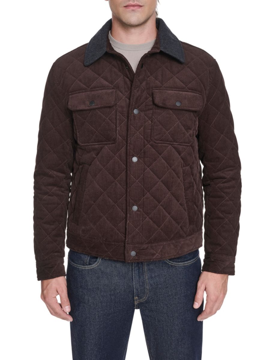 Куртка дальнобойщика из вельвета с ромбовидной стеганой отделкой Cole Haan, цвет Chocolate, Коричневый, Куртка дальнобойщика из вельвета с ромбовидной стеганой отделкой Cole Haan, цвет Chocolate
Куртка дальнобойщика из вельвета с ромбовидной стеганой отделкой Cole Haan, цвет Chocolate, Коричневый, Куртка дальнобойщика из вельвета с ромбовидной стеганой отделкой Cole Haan, цвет Chocolate