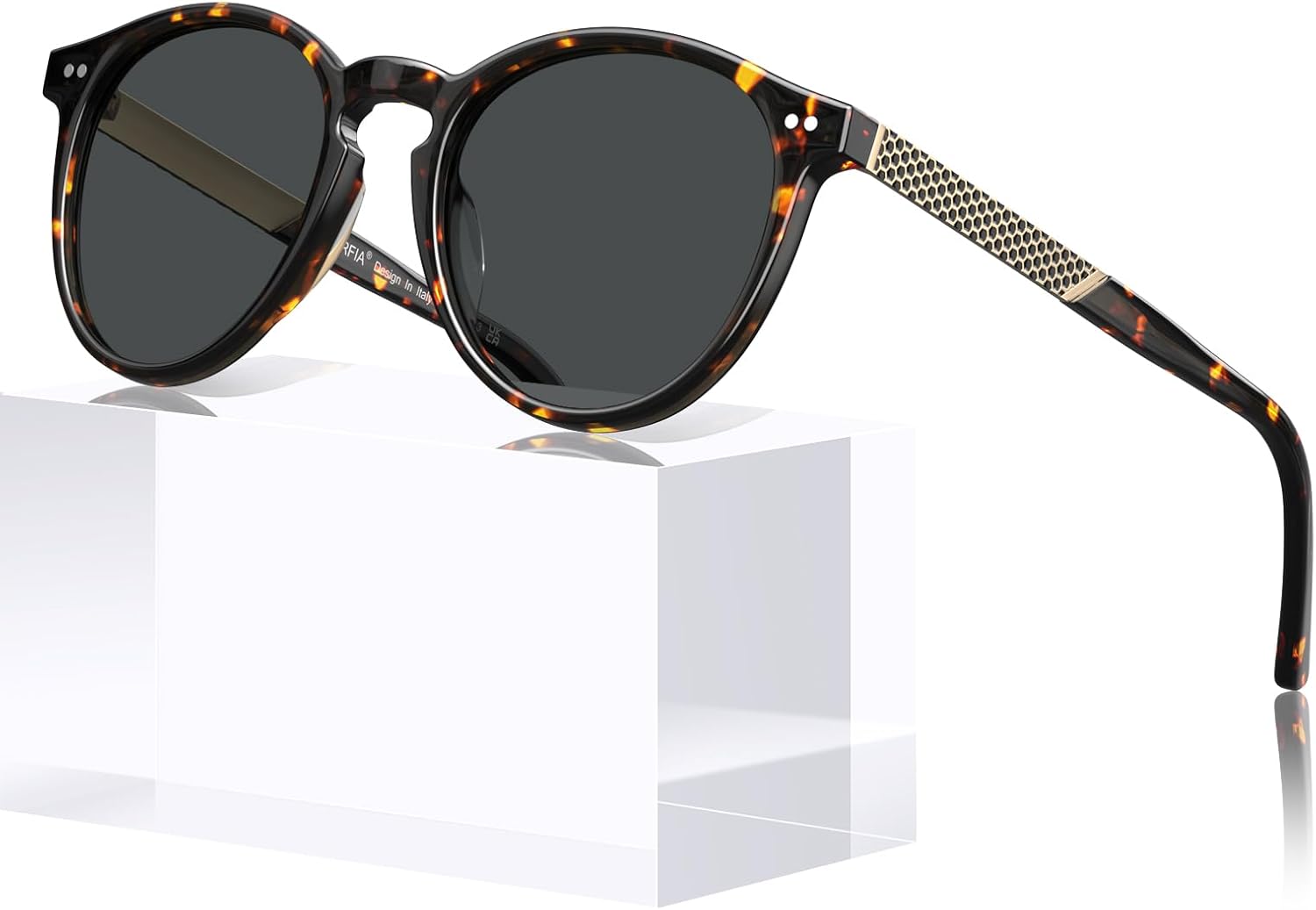 Солнцезащитные очки CARFIA Retro из ацетата, круглые, поляризованные, для женщин, с защитой от УФ-излучения, маленькая оправа, винтажные круглые очки CA5201, 4. Classic Tortoise Frame + Grey Lens
Солнцезащитные очки CARFIA Retro из ацетата, круглые, поляризованные, для женщин, с защитой от УФ-излучения, маленькая оправа, винтажные круглые очки CA5201, 4. Classic Tortoise Frame + Grey Lens
