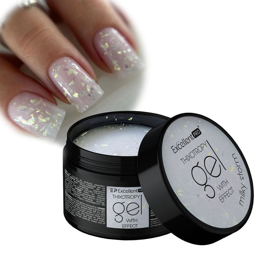 Excellent Pro Thixotropy Milky Storm Builder Gel Foil Pieces 50 г Inna marka
Excellent Pro Thixotropy Milky Storm Builder Gel Foil Pieces 50 г Inna marka