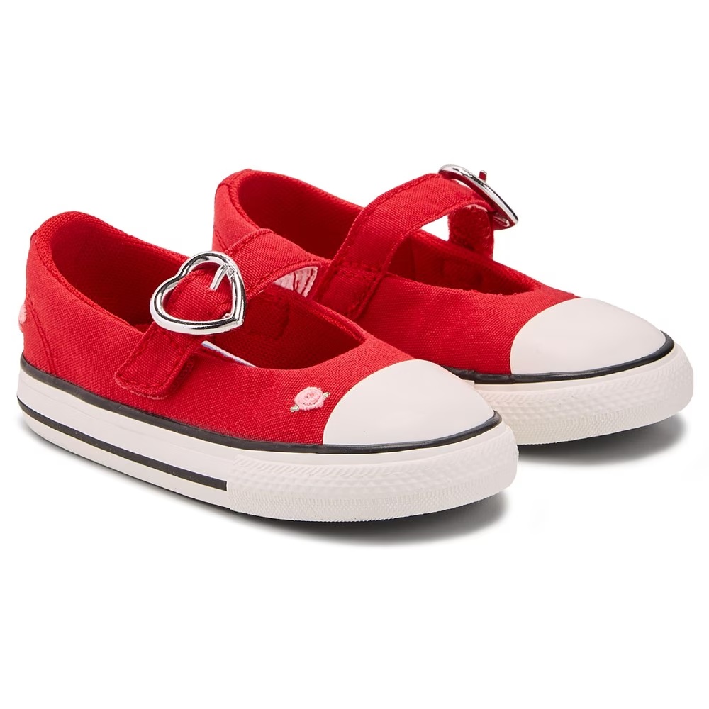Детские кеды Chuck Taylor All Star Dainty Mary Jane для малышей Converse, valentine red/hearts 
Детские кеды Chuck Taylor All Star Dainty Mary Jane для малышей Converse, valentine red/hearts