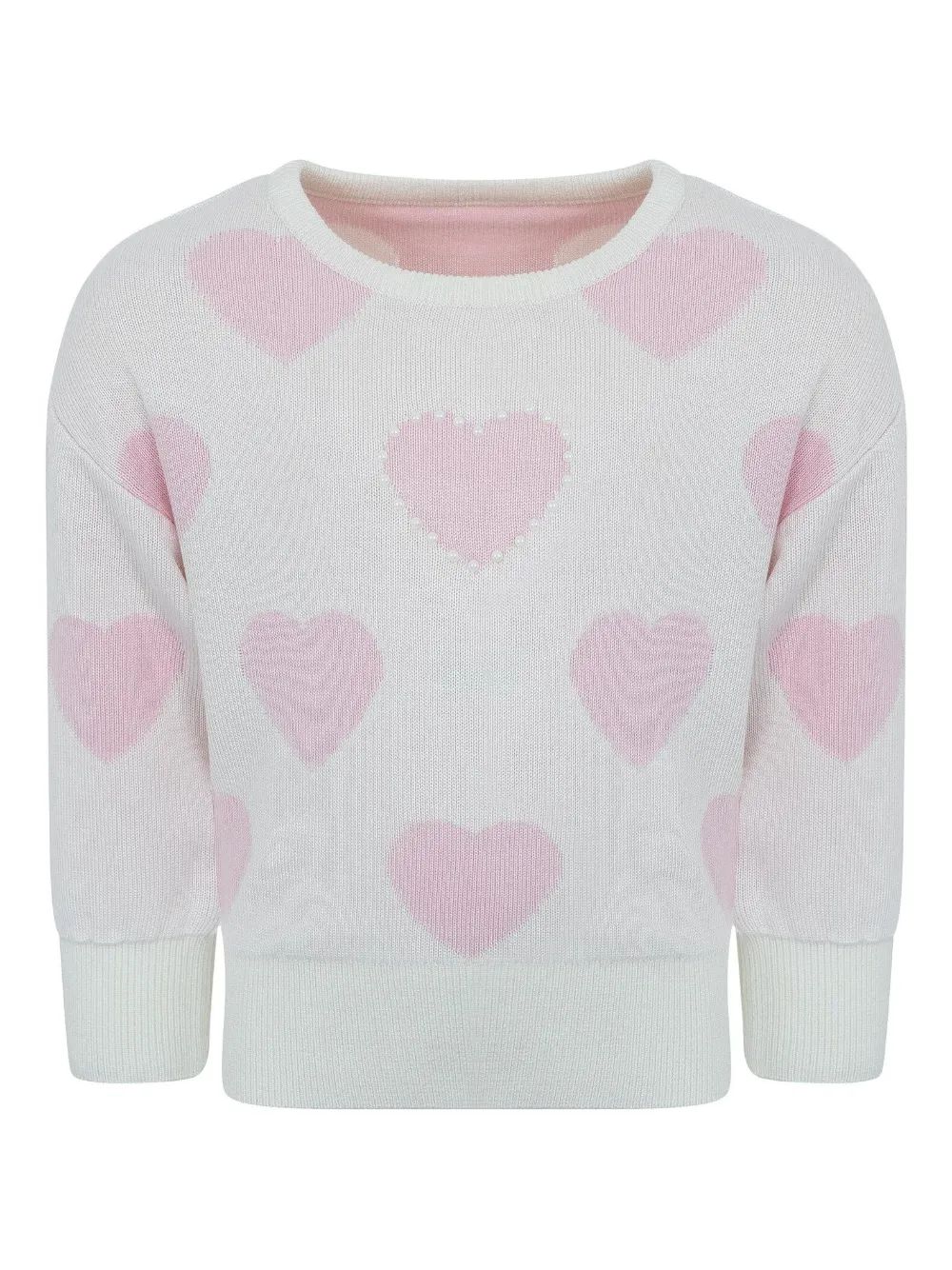 Свитер с искусственным жемчугом и узором Lapin House, белый
Свитер с искусственным жемчугом и узором Lapin House, белый