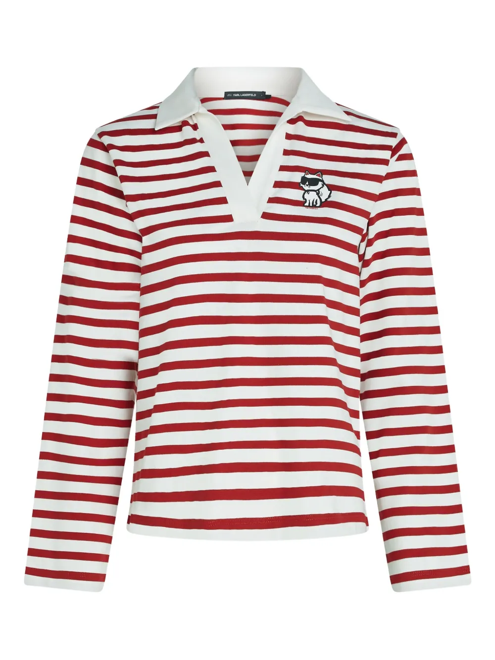 Полосатая футболка с воротником поло KARL LAGERFELD, красный
Полосатая футболка с воротником поло KARL LAGERFELD, красный