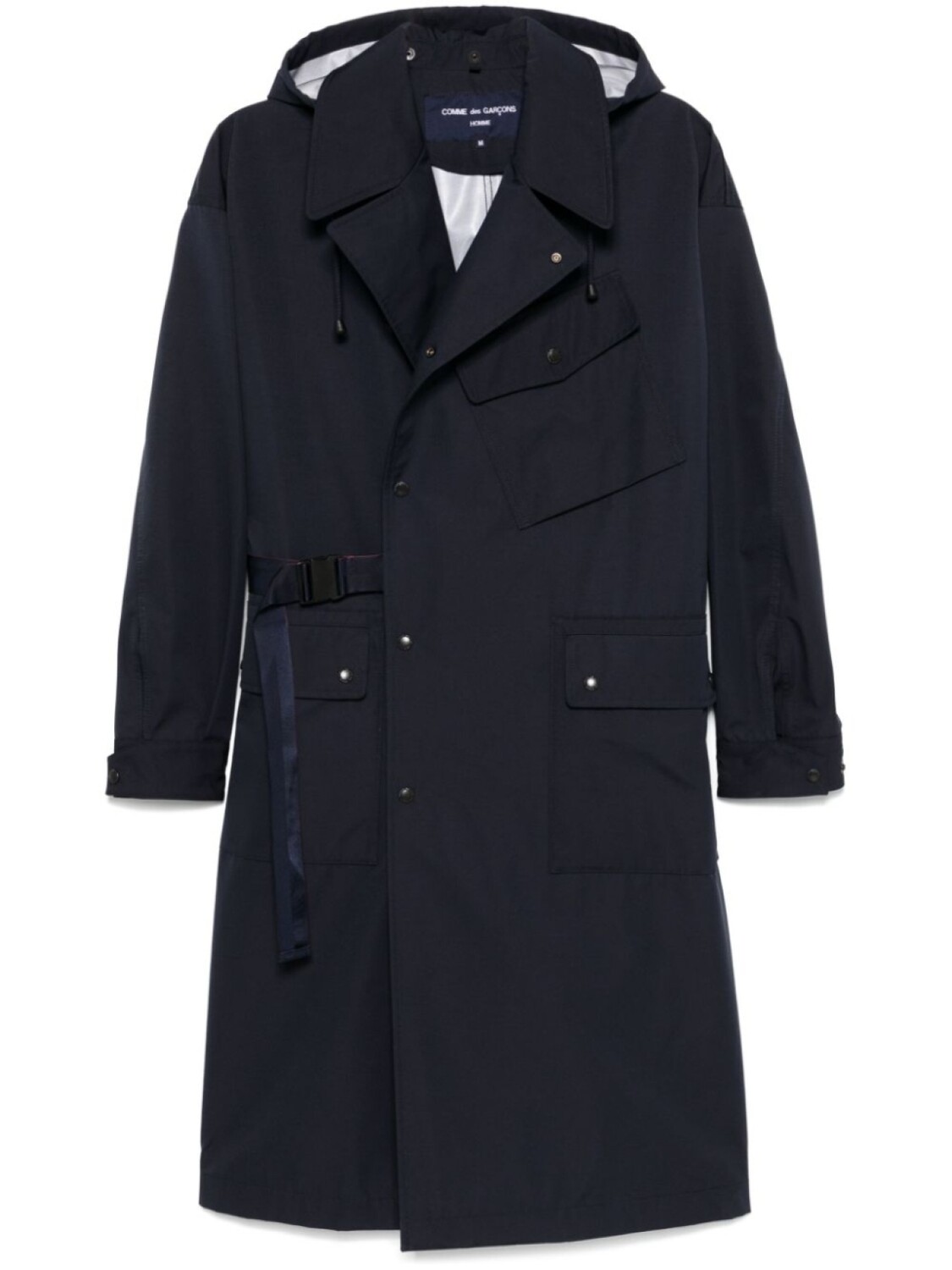 Comme Des Garçons тренч с капюшоном, синий
Comme Des Garçons тренч с капюшоном, синий