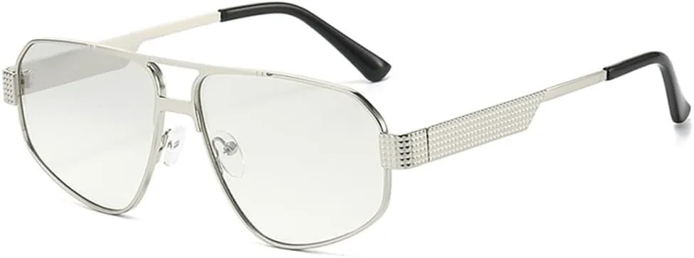 Солнцезащитные очки UV400 с двойной перемычкой в стиле металлик-панк для женщин и мужчин, для бега и занятий спортом на открытом воздухе UYPTK, Silvrer-lightsilver
Солнцезащитные очки UV400 с двойной перемычкой в стиле металлик-панк для женщин и мужчин, для бега и занятий спортом на открытом воздухе UYPTK, Silvrer-lightsilver